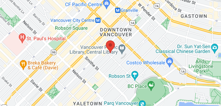 map of 3001 433 ROBSON STREET